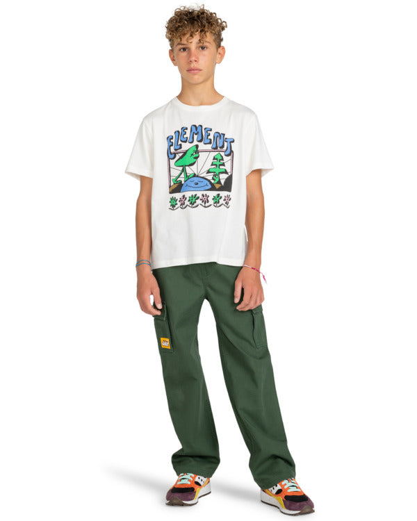 ELEMENT - QUIET SS YOUTH TEE - EGRET