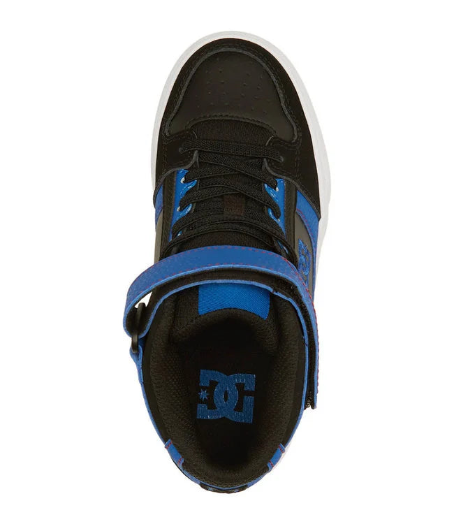 DC - YOUTH PURE HIGH-TOP EV - BLACK/BLUE/BLACK