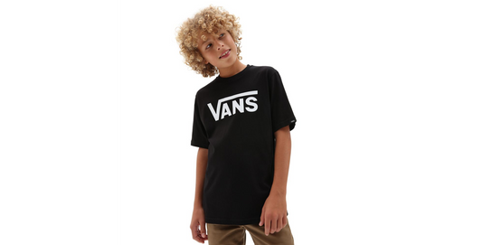 VANS - CLASSIC SS TEE BOYS - BLACK/WHITE
