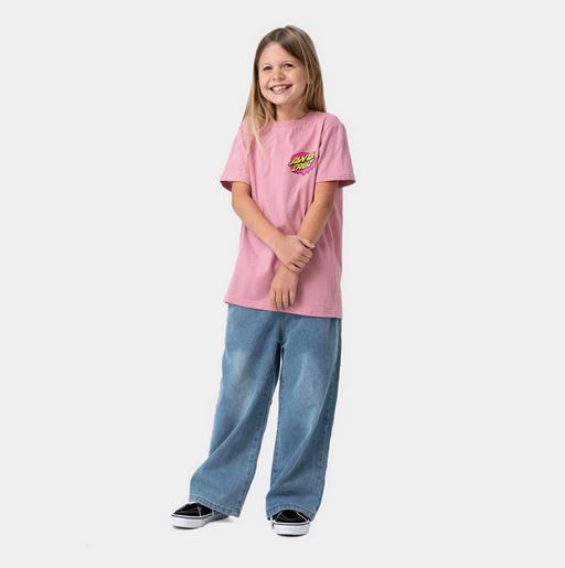 SANTA CRUZ - YOUTH SLIME DOT TEE - UNIVERSAL PINK