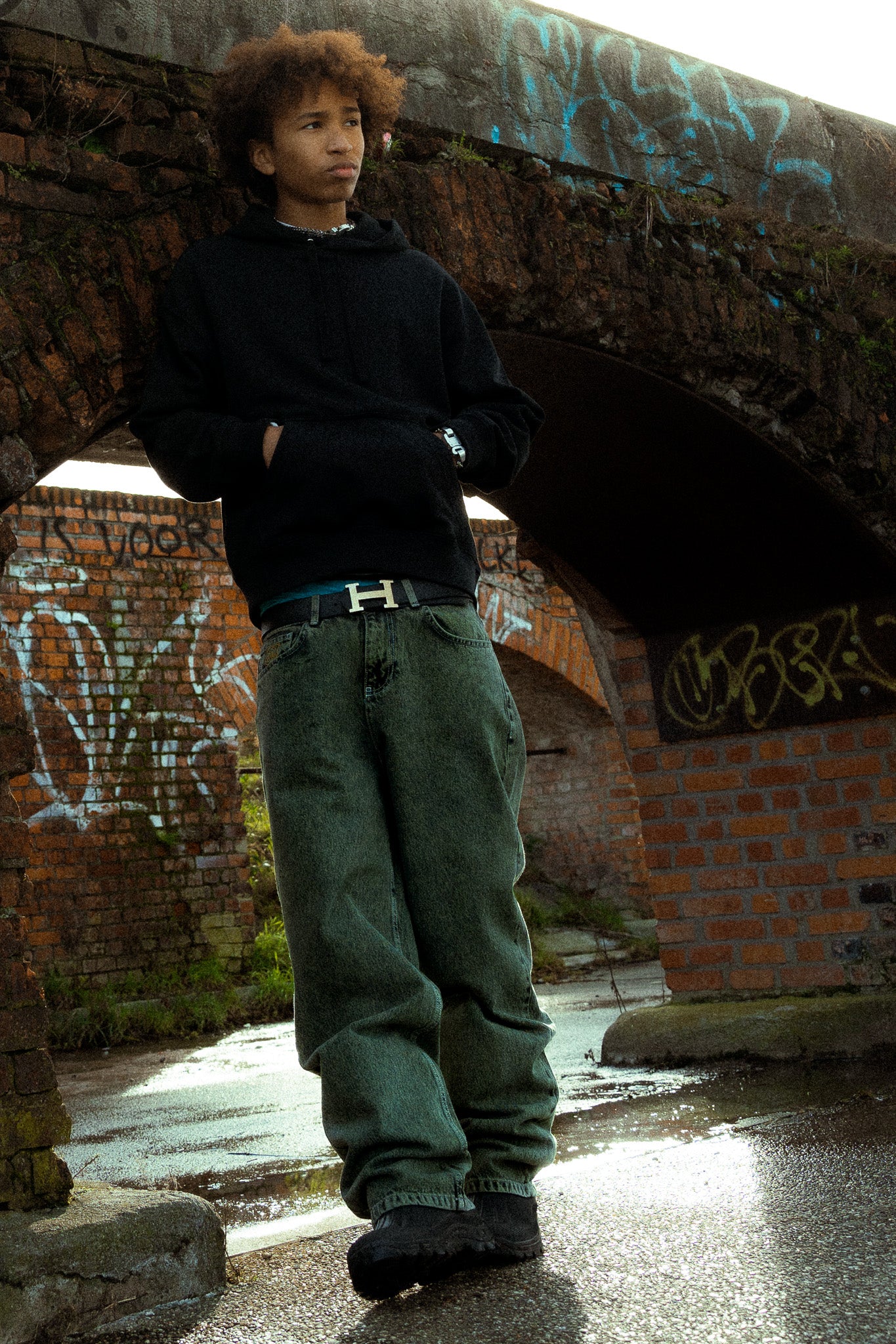 KEEP IT CLEAN - LOOSE PANT - GREEN/BLACK