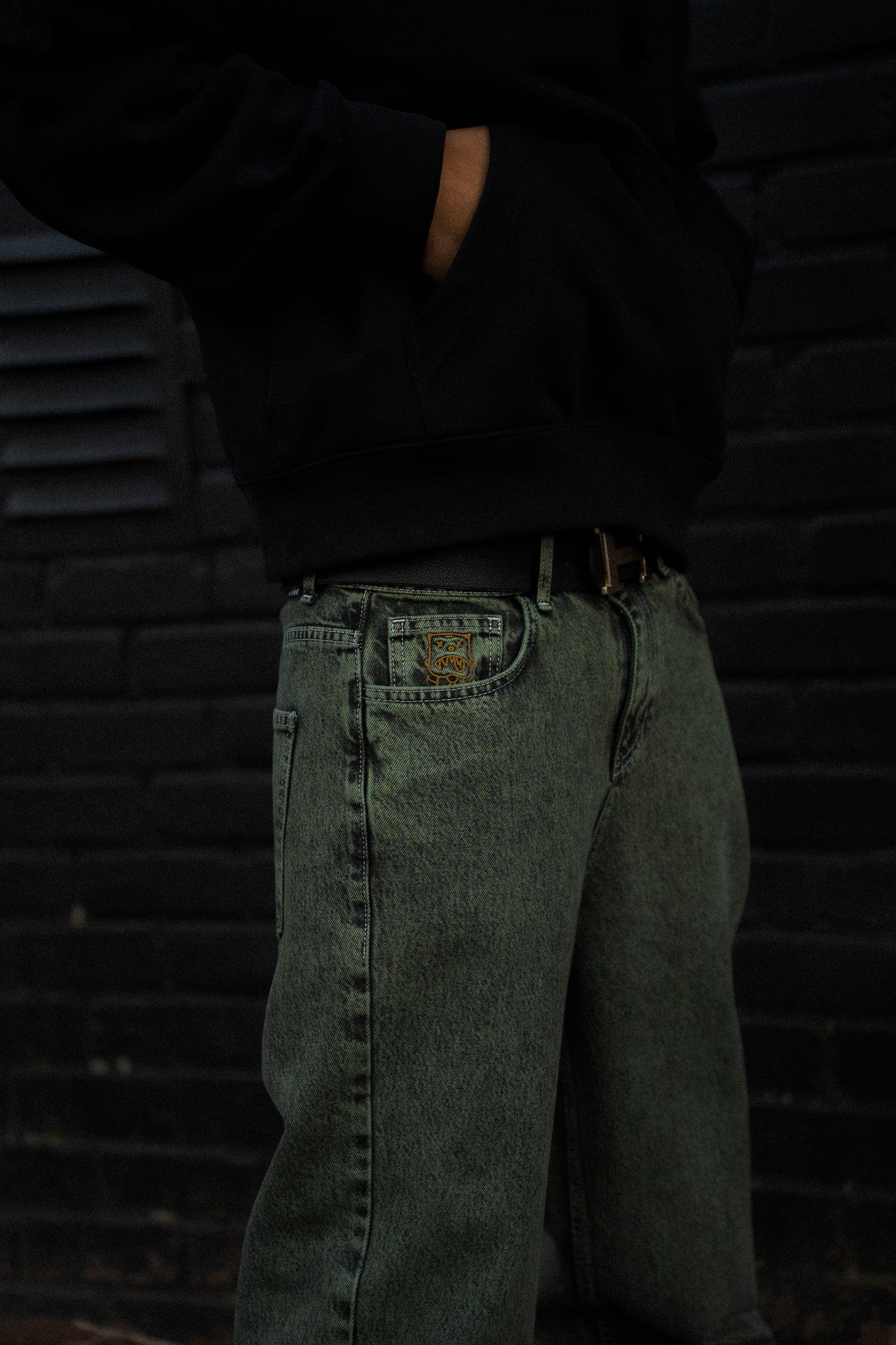 KEEP IT CLEAN - LOOSE PANT - GREEN/BLACK