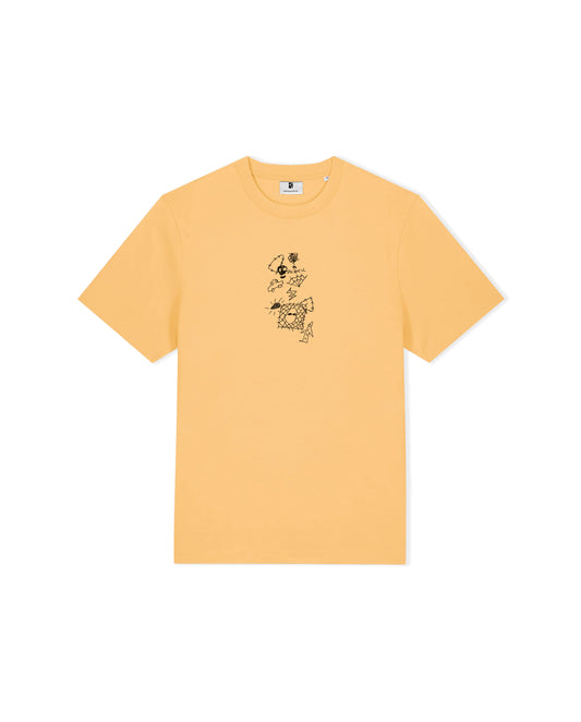 POETIC COLLECTIVE - DOODLE SKETCH TEE - YELLOW
