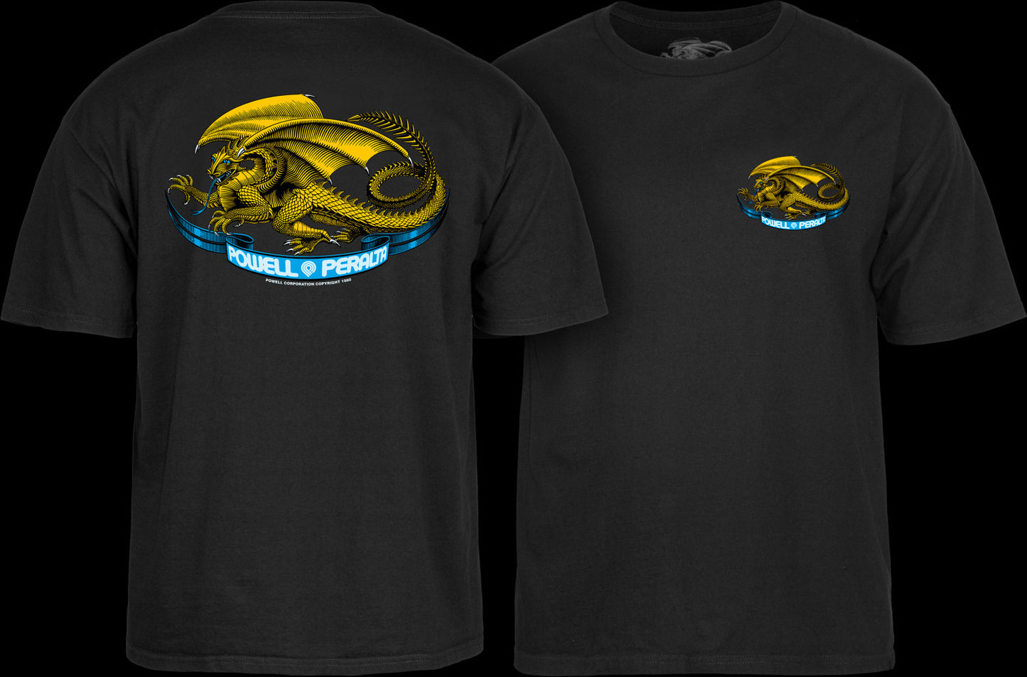 POWELL PERALTA - YOUTH OVAL DRAGON TEE - BLACK