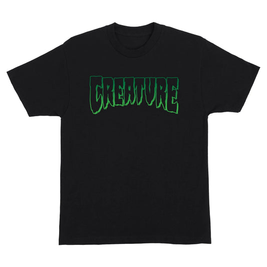 CREATURE - LOGO OUTLINE HEAVYWEIGHT TEE - BLACK