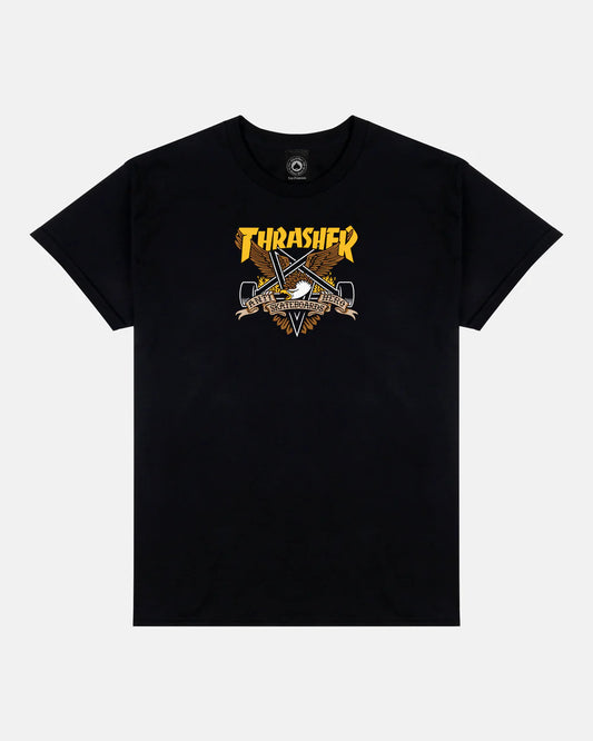 THRASHER X ANTI HERO - EAGLEGRAM TEE - BLACK