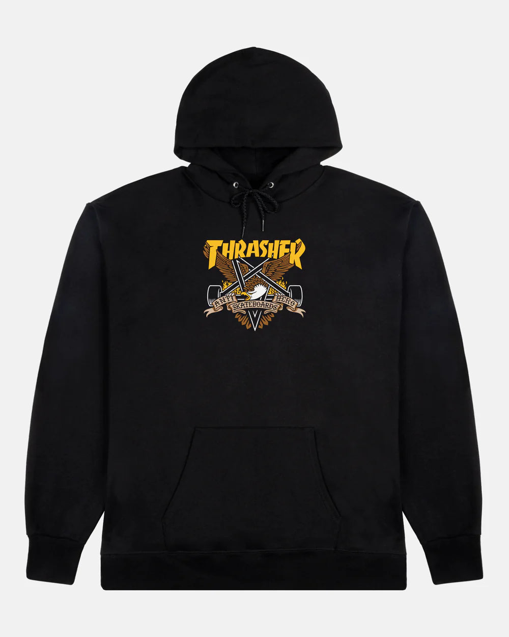 THRASHER X ANTI HERO - EAGLEGRAM HOOD - BLACK