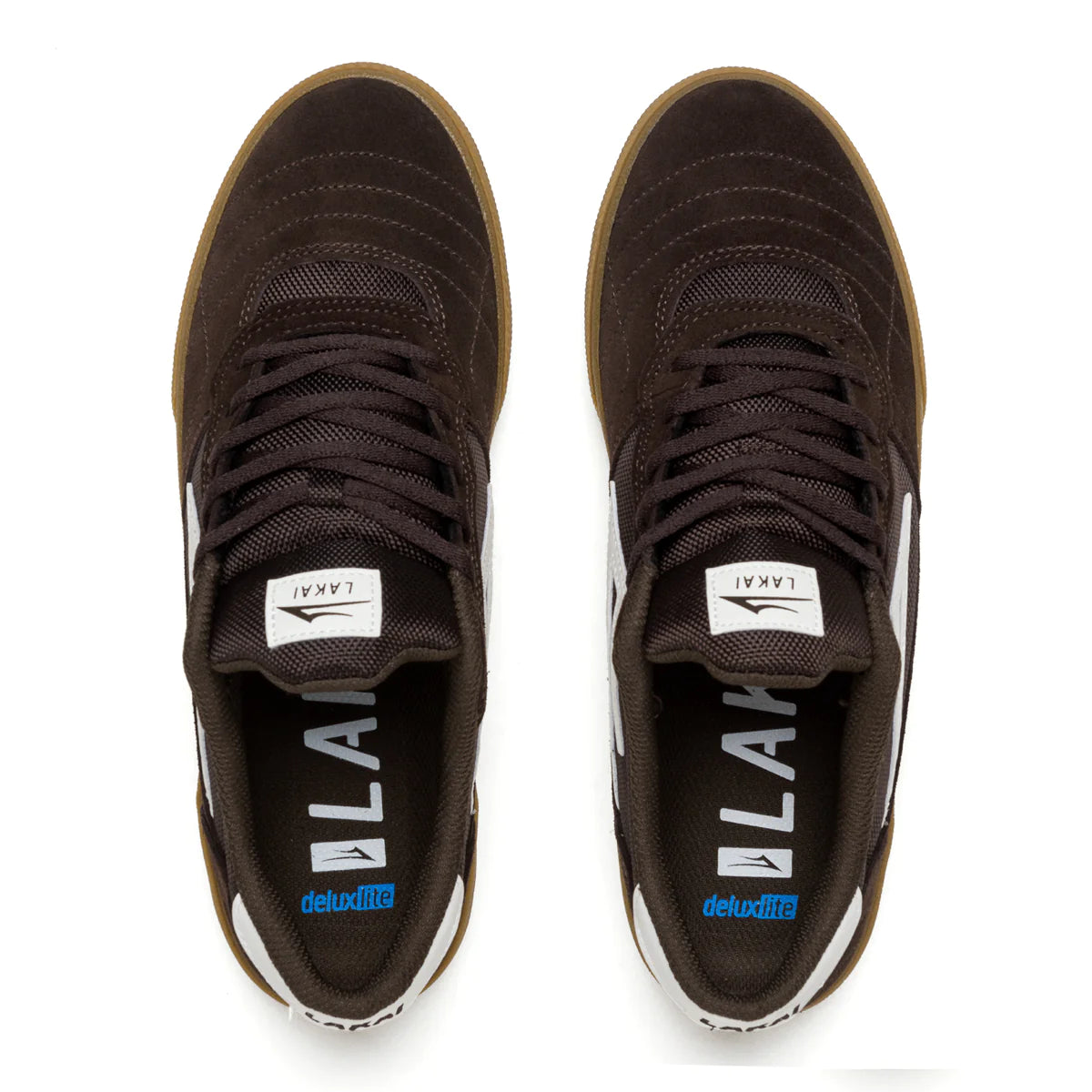 LAKAI - CAMBRIDGE - CHOCOLATE/LIGHT BLUE UV SUEDE
