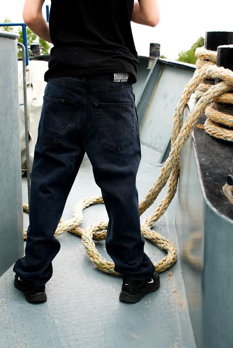 KEEP IT CLEAN - RELAXED PANT - BLACK/BLUE OVERDYE