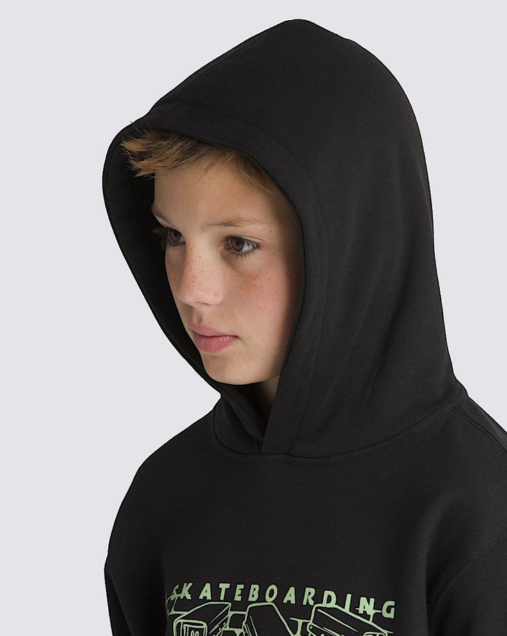 VANS - NIGHTWATCHERS PULLOVER YOUTH HOOD - BLACK