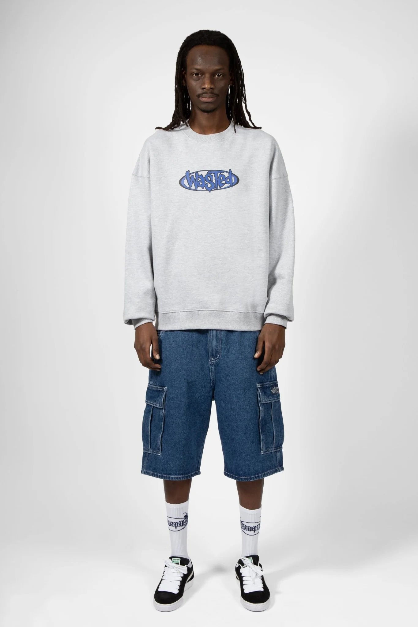 WASTED PARIS - NEGATIVE CREWNECK - ASH GREY