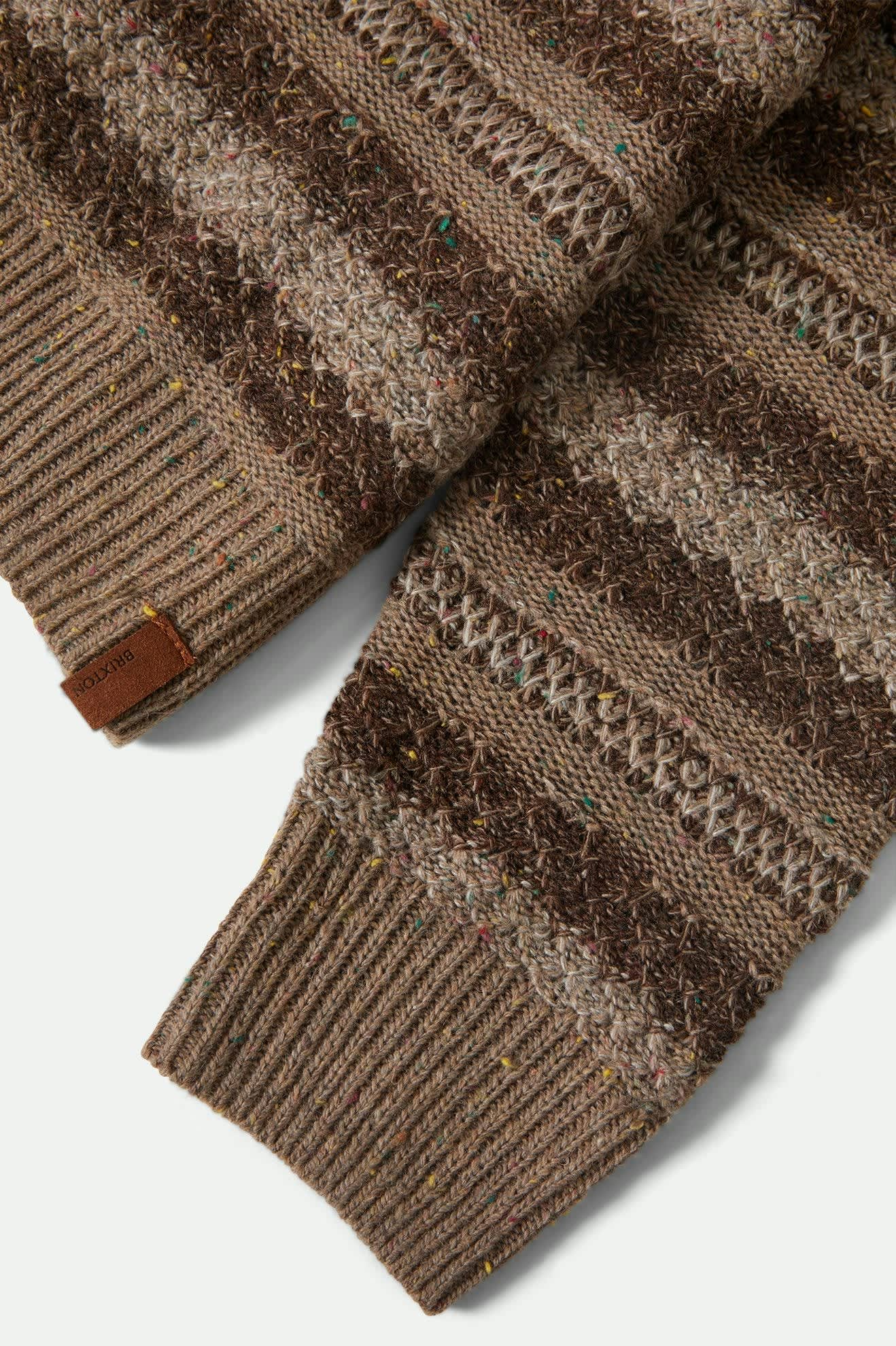 BRIXTON - MIDNIGHT CREW SWEATER - MULTI NEUTRAL STRIPE