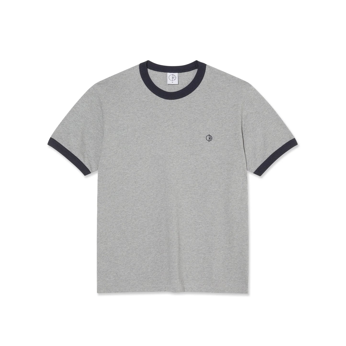 POLAR - RINGER TEE - HEATHER GREY/NAVY