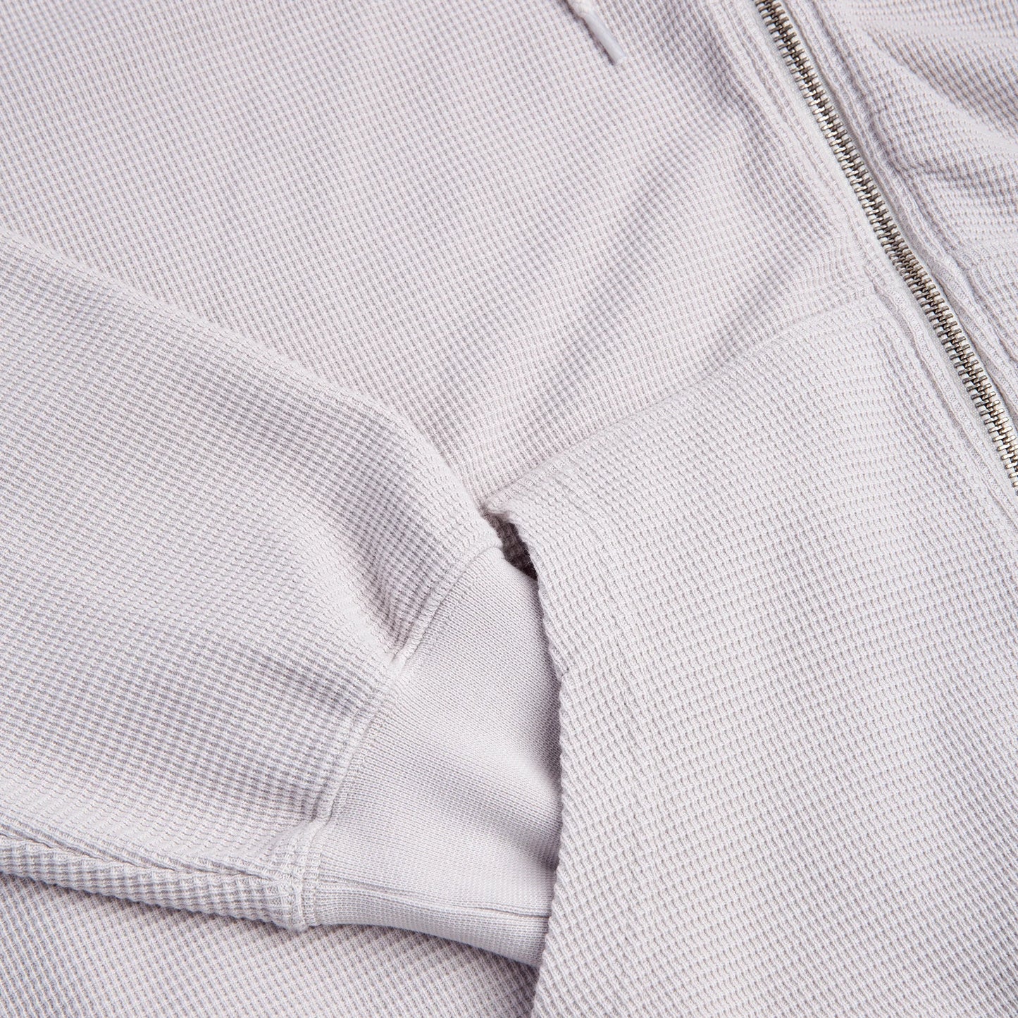 POLAR - WAFFLE ZIP HOOD - PALE TAUPE