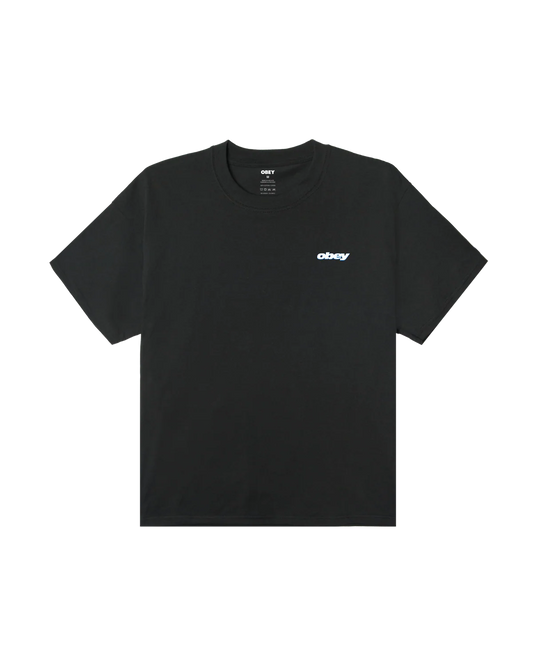 OBEY - LIPS HEAVYWEIGHT TEE - VINTAGE BLACK