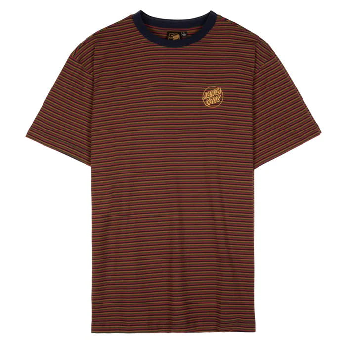 SANTA CRUZ - 50TH OPUS DOT CHEST TEE - MULTI STRIPE