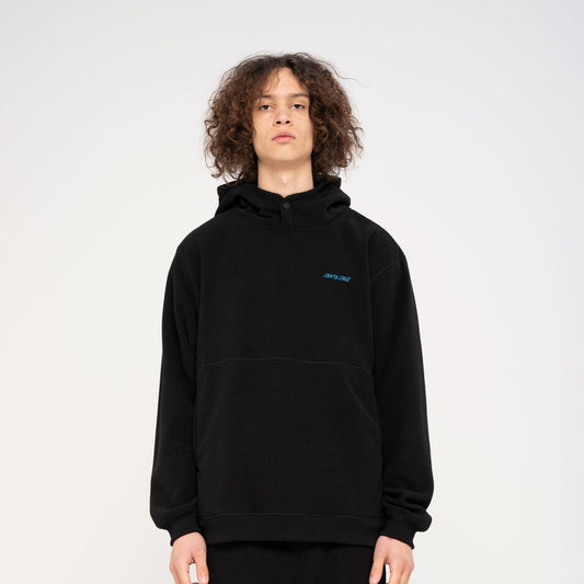 SANTA CRUZ - STRIP POLAR HOOD - BLACK