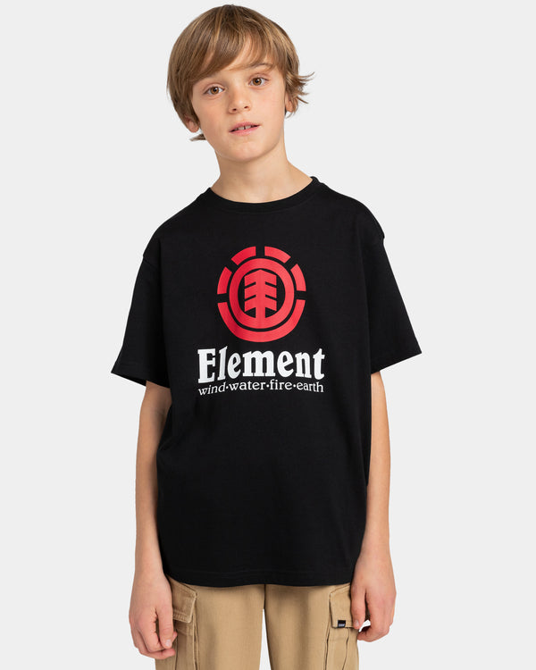 ELEMENT - VERTICAL SS YOUTH TEE - FLINT BLACK