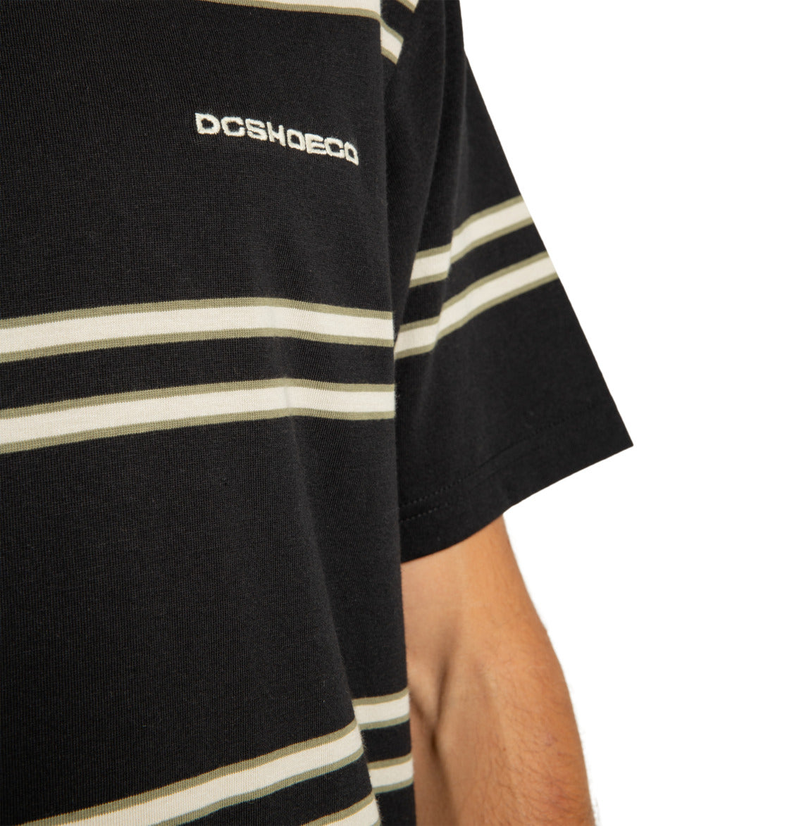 DC - PORTSIDE STRIPED TEE - BLACK