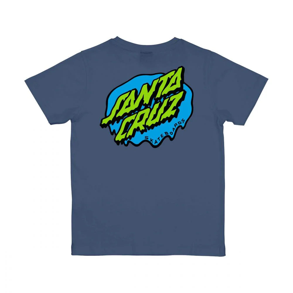 SANTA CRUZ - YOUTH SLIME DOT TEE - HERITAGE BLUE