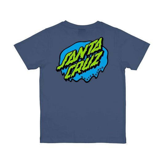 SANTA CRUZ - YOUTH SLIME DOT TEE - HERITAGE BLUE