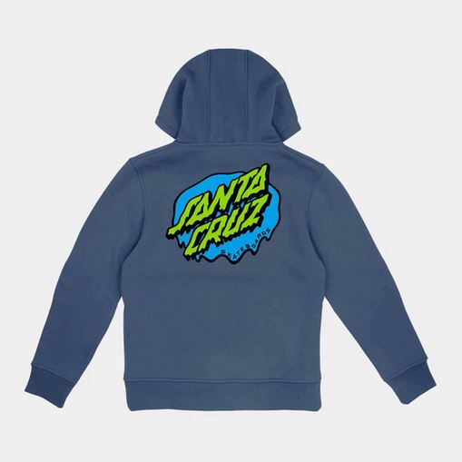 SANTA CRUZ - YOUTH SLIME DOT HOOD - HERITAGE BLUE