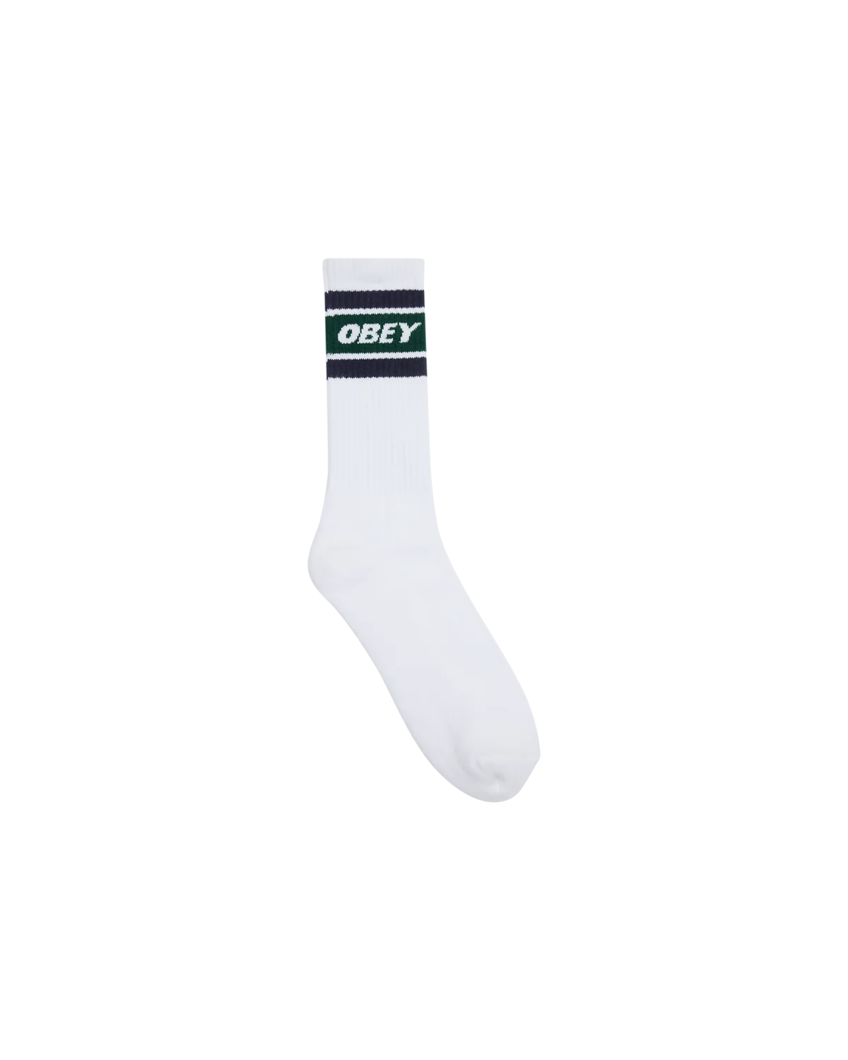 OBEY - COOPER II SOCKS - WHITE/EDEN GREEN