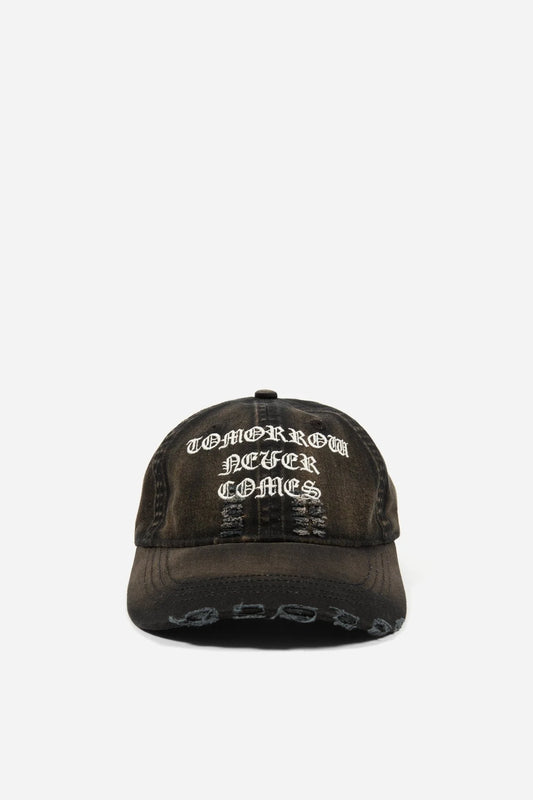WASTED PARIS - DESTROY NEVER COMES 6 PANNEL CAP - FADED BLACK