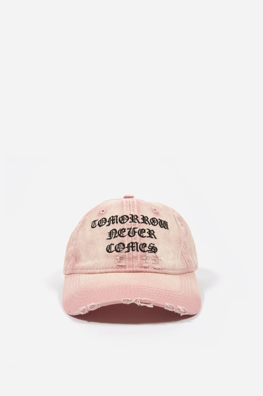 WASTED PARIS - DESTROY NEVER COMES 6 PANNEL CAP - FADED SOUR PINK