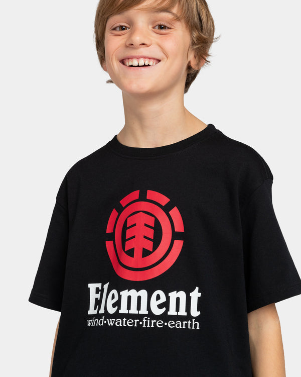 ELEMENT - VERTICAL SS YOUTH TEE - FLINT BLACK