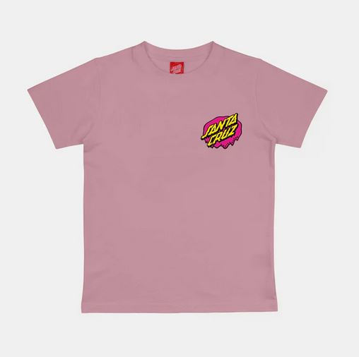 SANTA CRUZ - YOUTH SLIME DOT TEE - UNIVERSAL PINK
