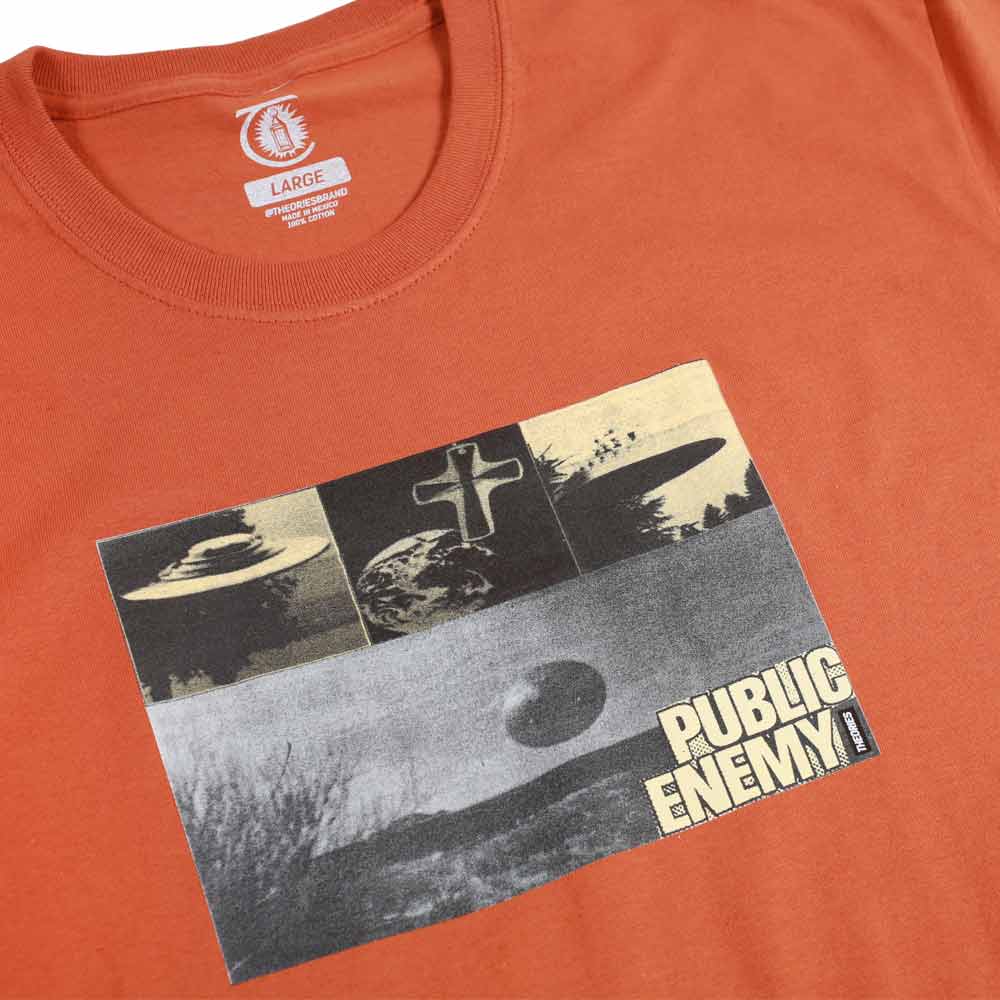 THEORIES OF ATLANTIS - PUBLIC ENEMY TEE - TEXAS ORANGE