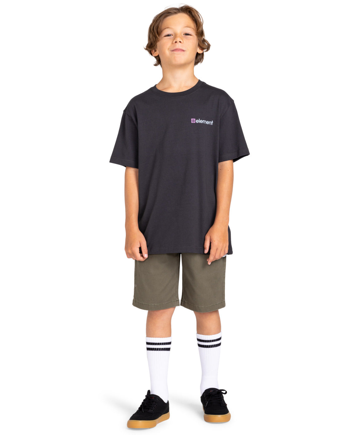 ELEMENT - JOINT CUBE SS YOUTH TEE - OFF BLACK