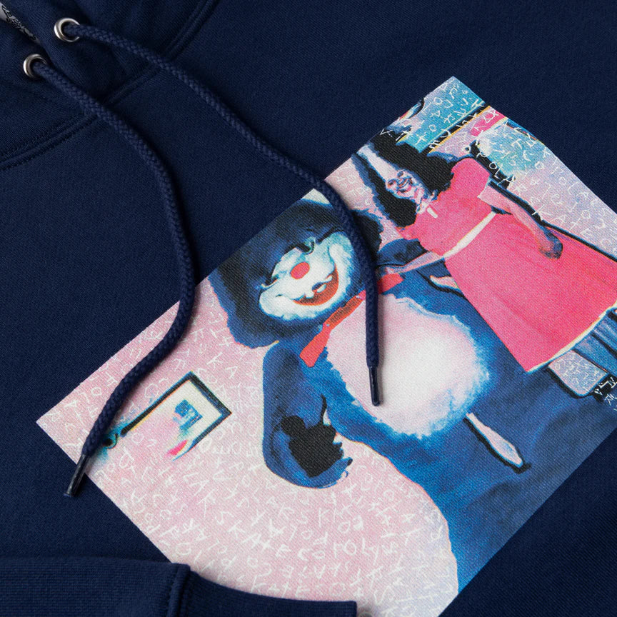POLAR - DAVE HOODIE PINK DRESS - DARK BLUE
