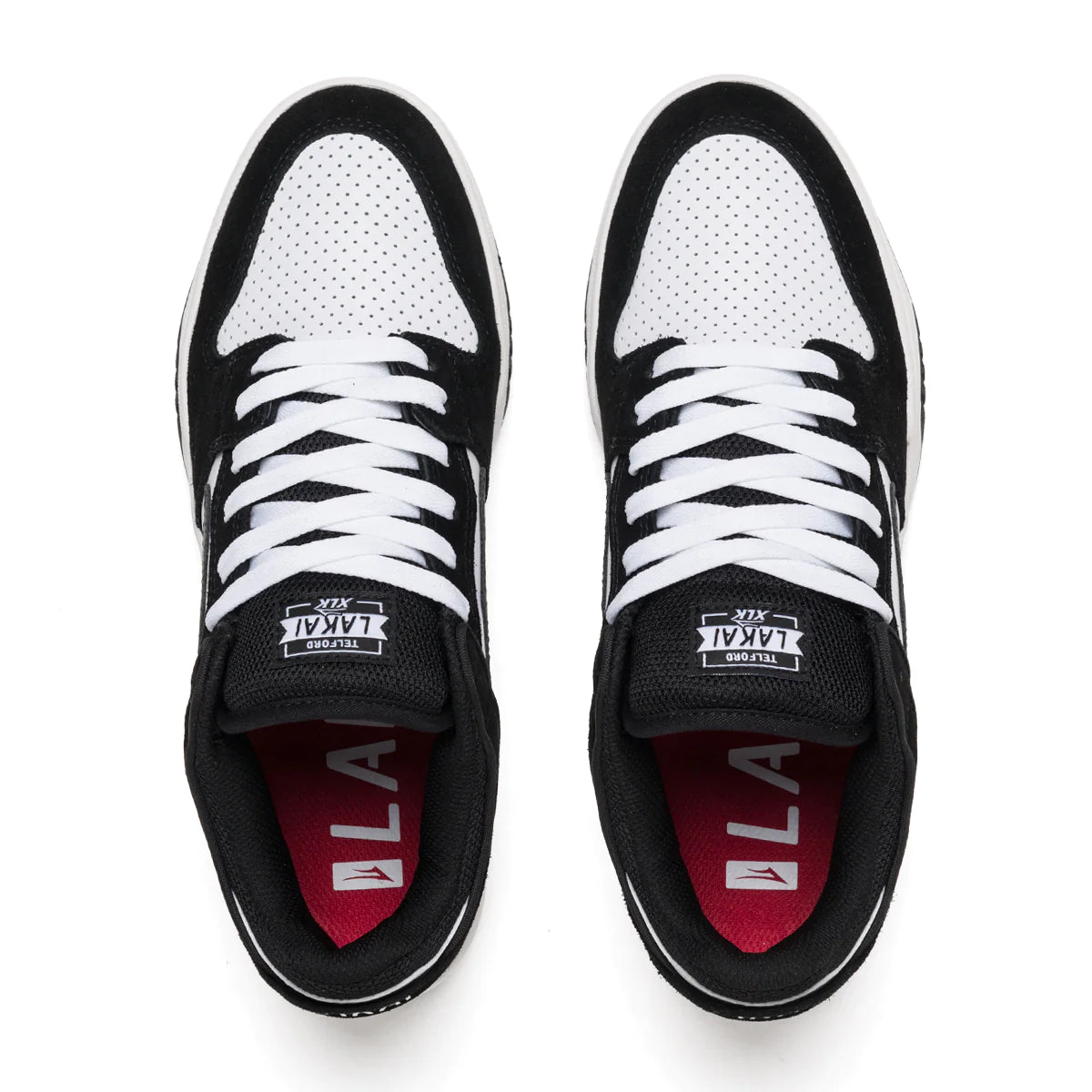 LAKAI - TELFORD LOW - BLACK/WHITE SUEDE