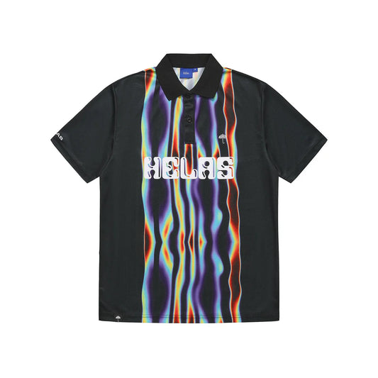 HELAS - TEMPERATURE FOOTBALL JERSEY POLO - BLACK