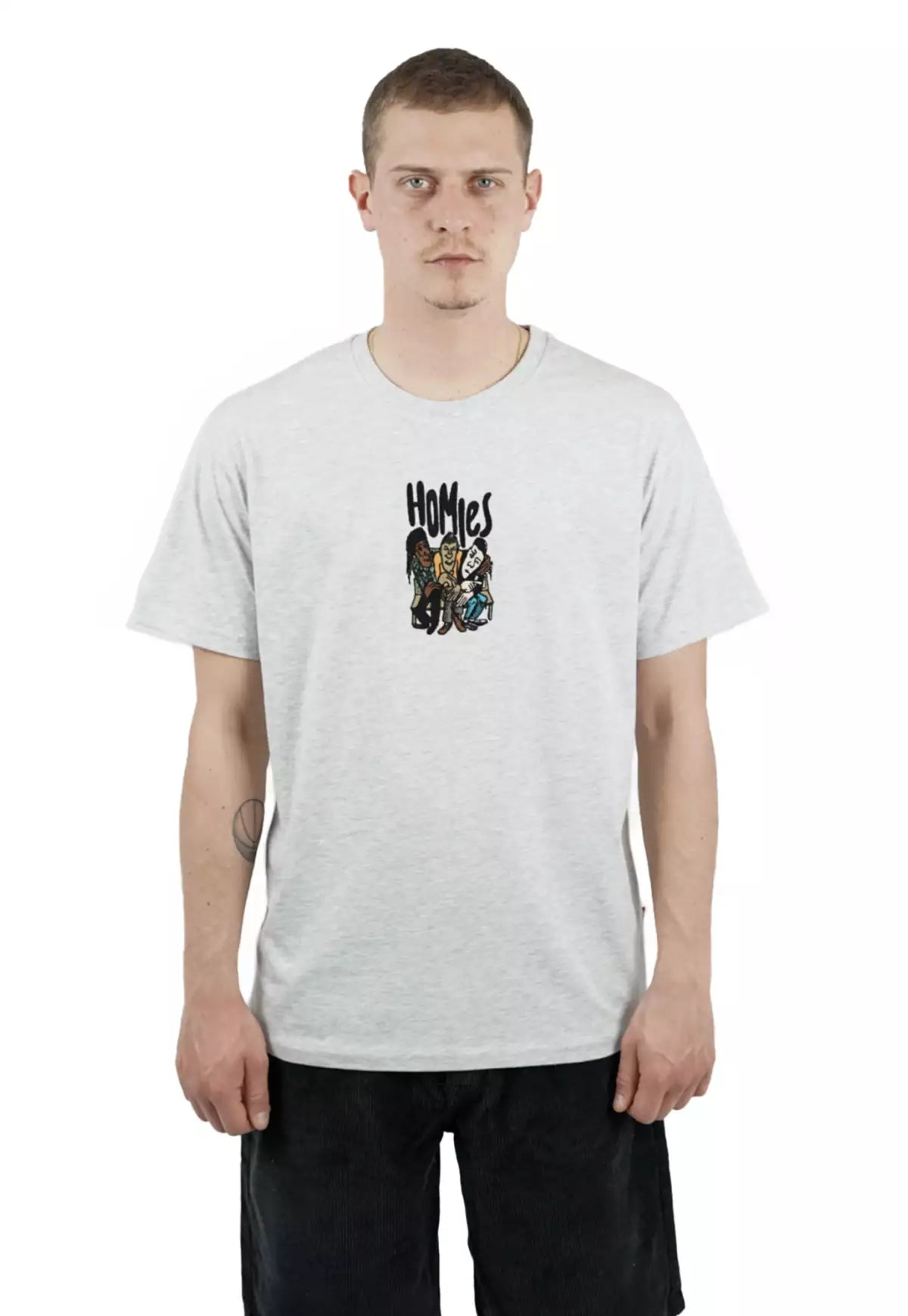 HOMEBOY - HOMIE TEE - ASH HEATHER