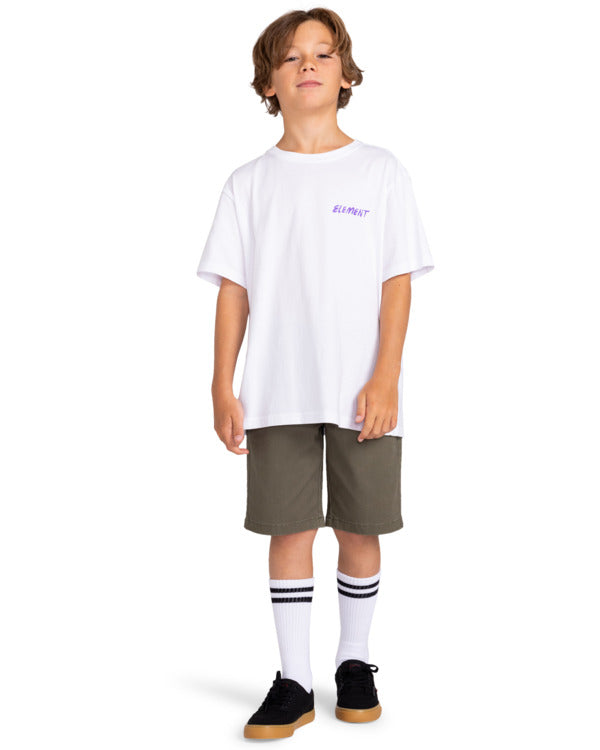 ELEMENT - JURASSIC SS YOUTH TEE - OPTIC WHITE