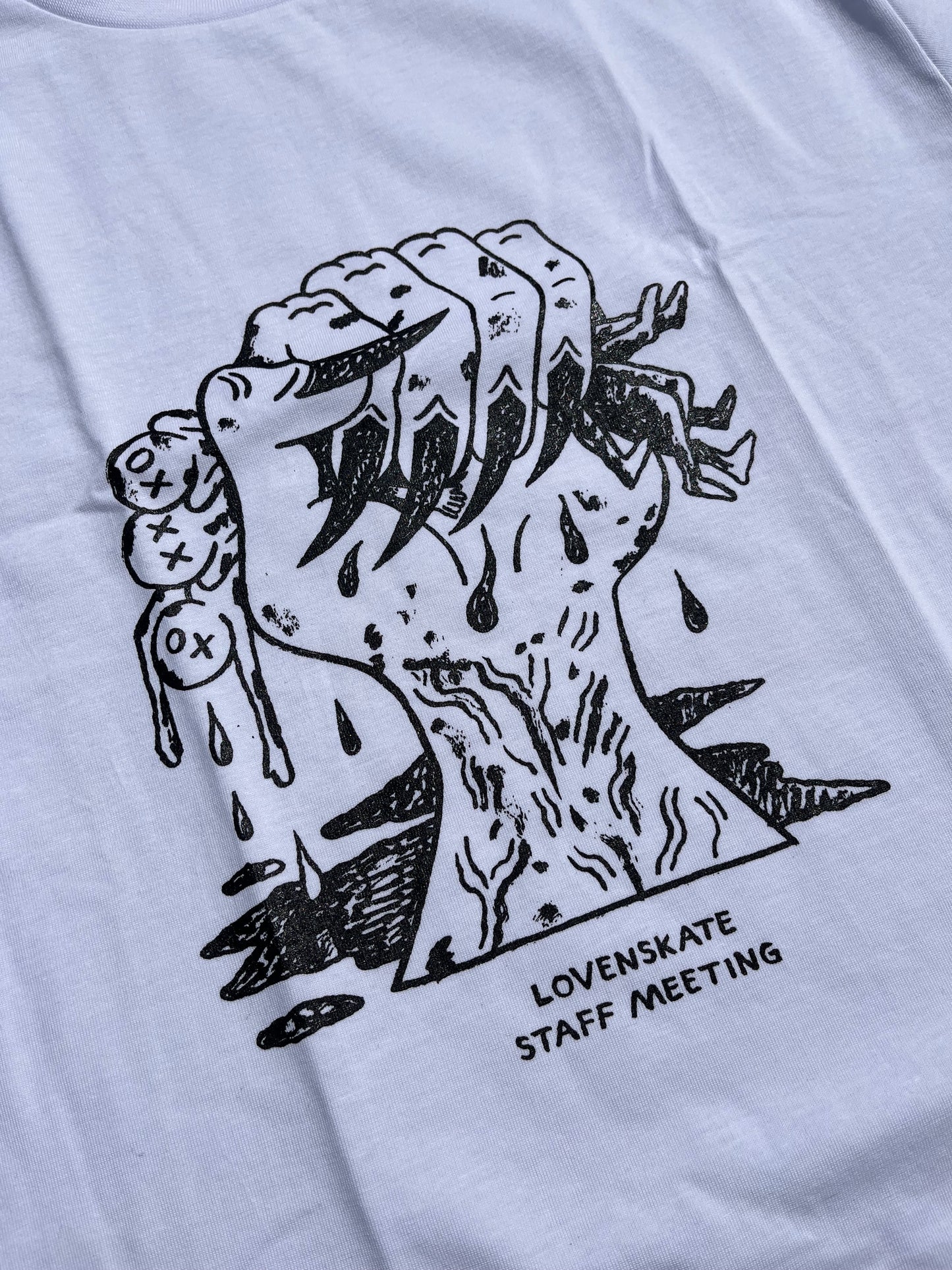 LOVENSKATE - STAFF MEETING TEE - WHITE