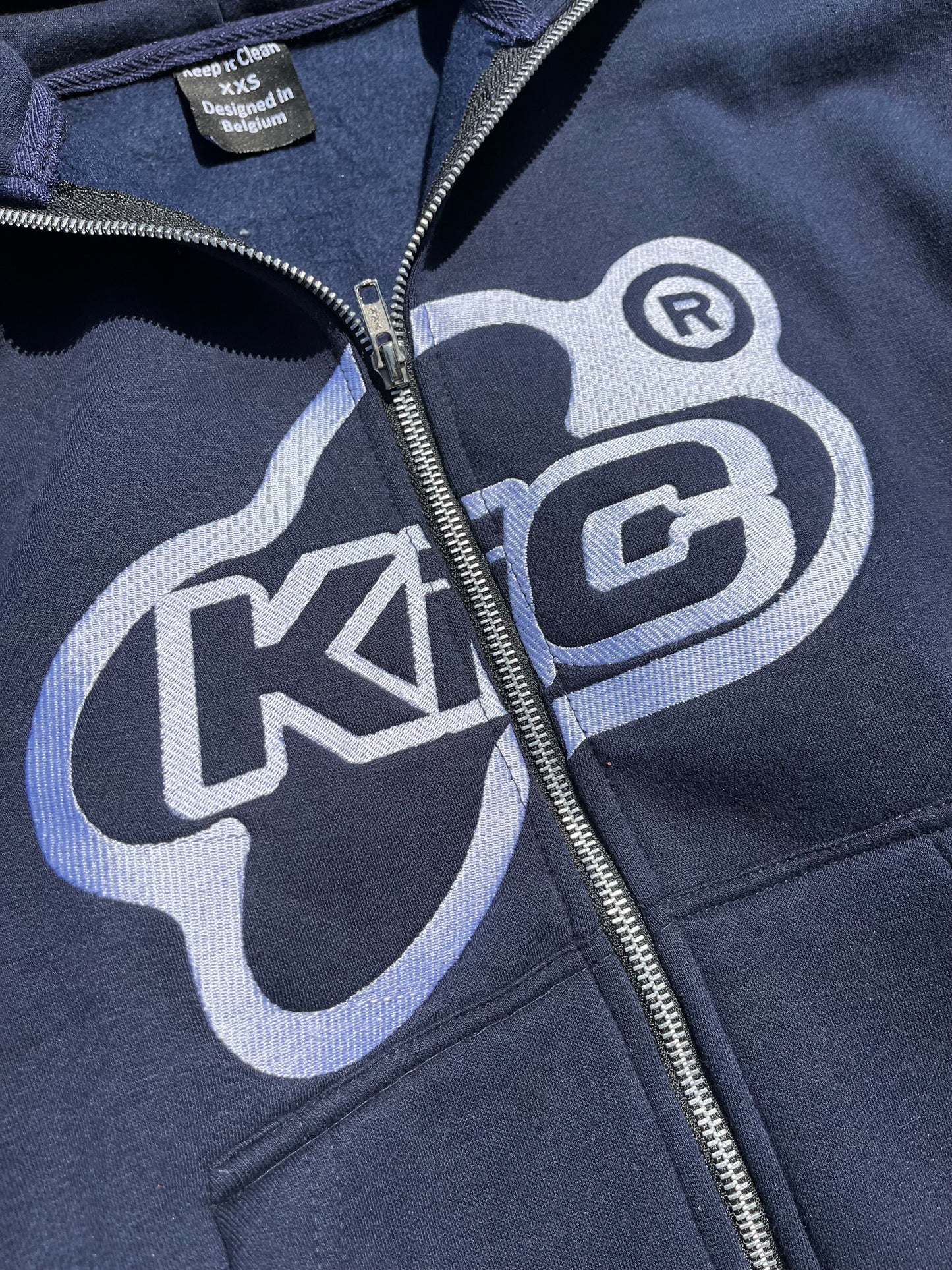 KEEP IT CLEAN - KIC LOGO FULL ZIP HOOD - DARK BLUE
