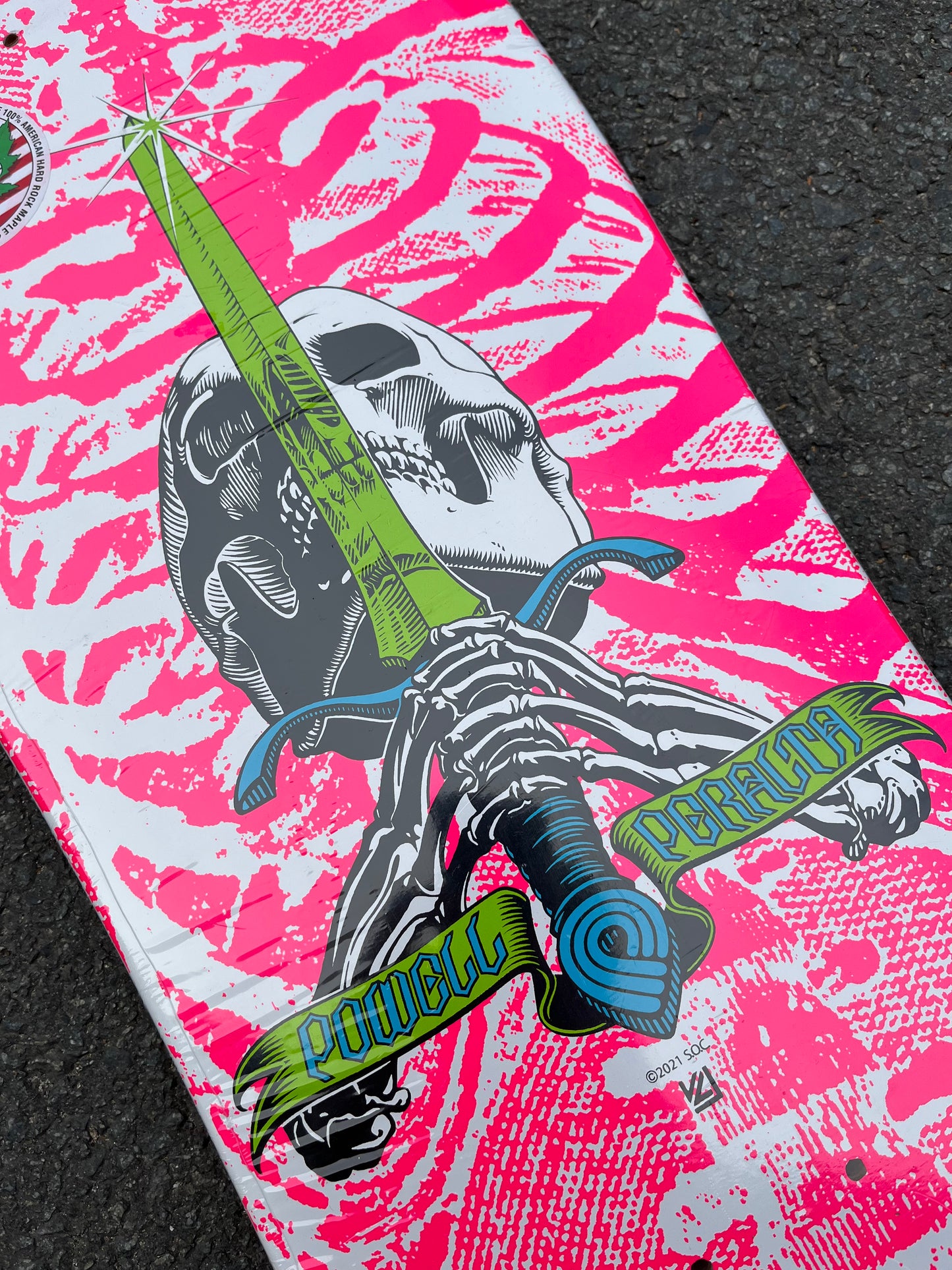 POWELL-PERALTA - GEEGAH SKULL AND SWORD - PINK/WHITE - 9.75
