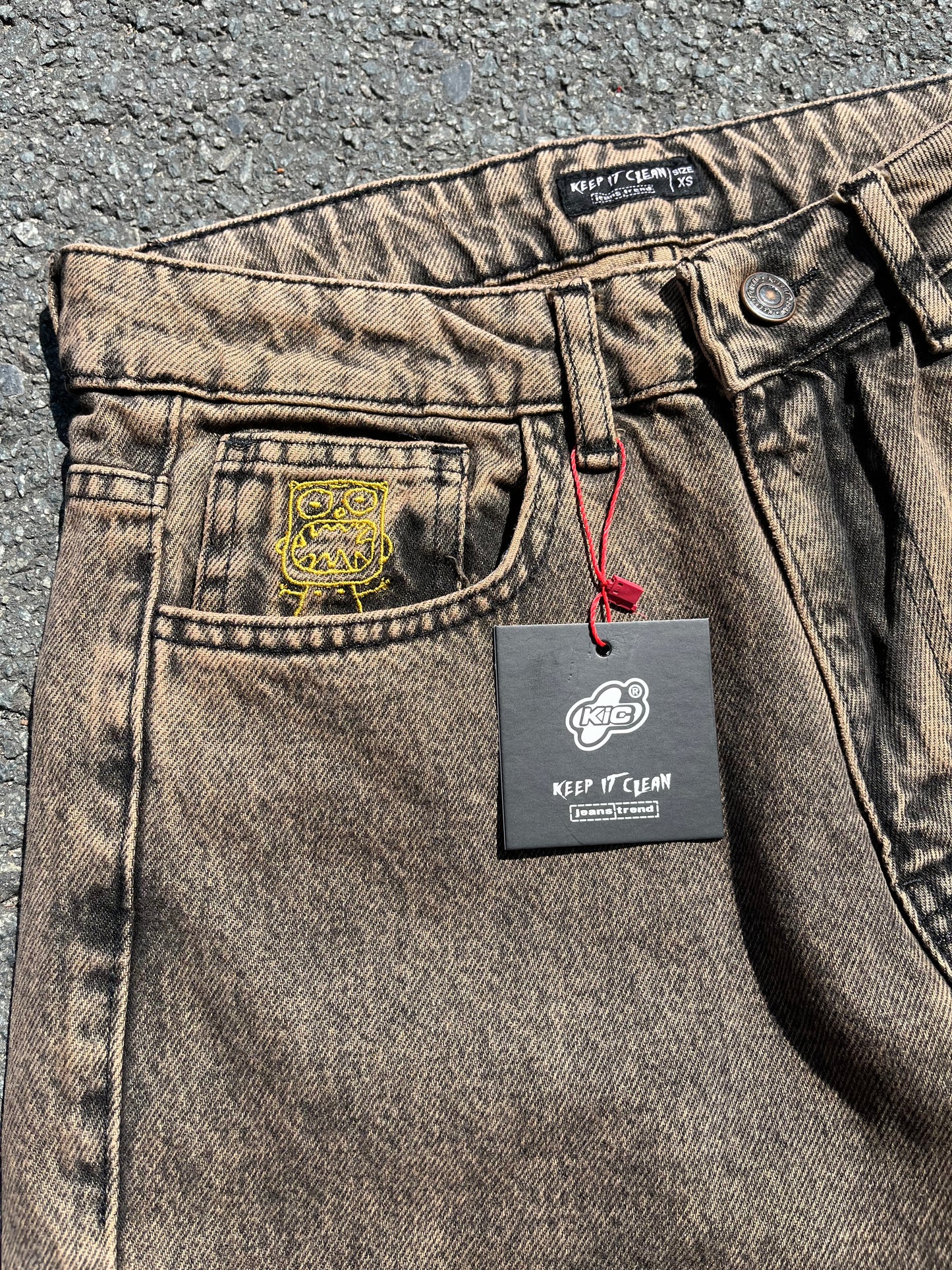 KEEP IT CLEAN - LOOSE PANT - BROWN/BLACK