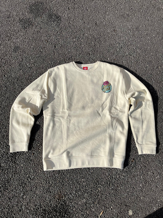 SANTA CRUZ - CACTUS DOT CREW - UNBLEACHED COTTON