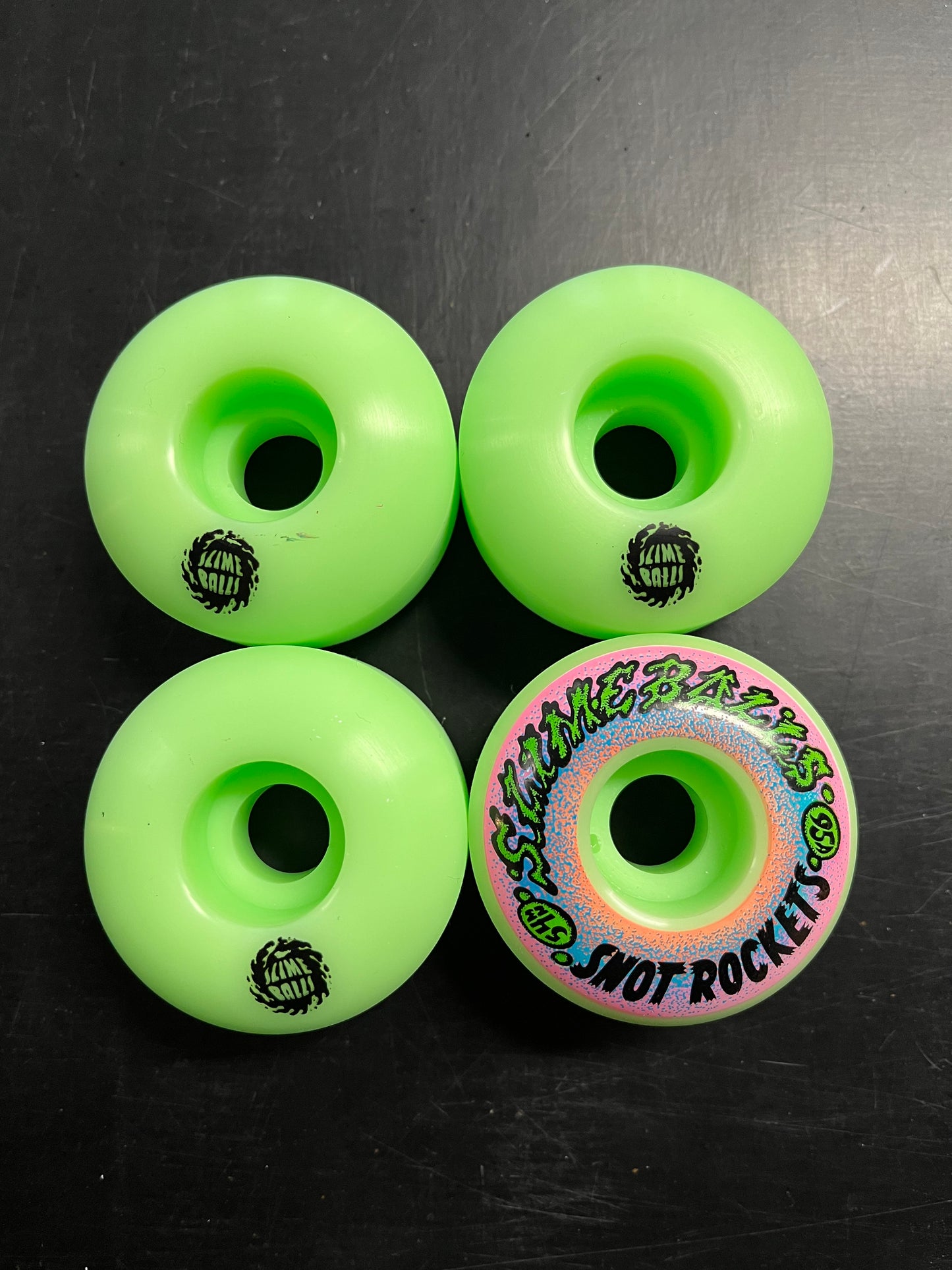 SLIME BALLS - SNOT ROCKETS - ACID GREEN - 95A - 54MM