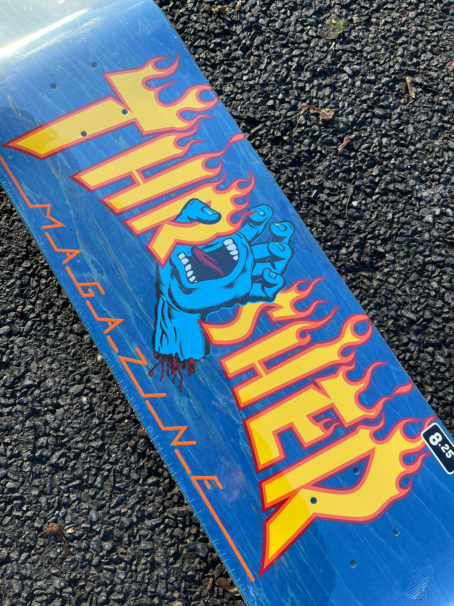 SANTA CRUZ x THRASHER - SCREAMING FLAME - BLUE - 8.25