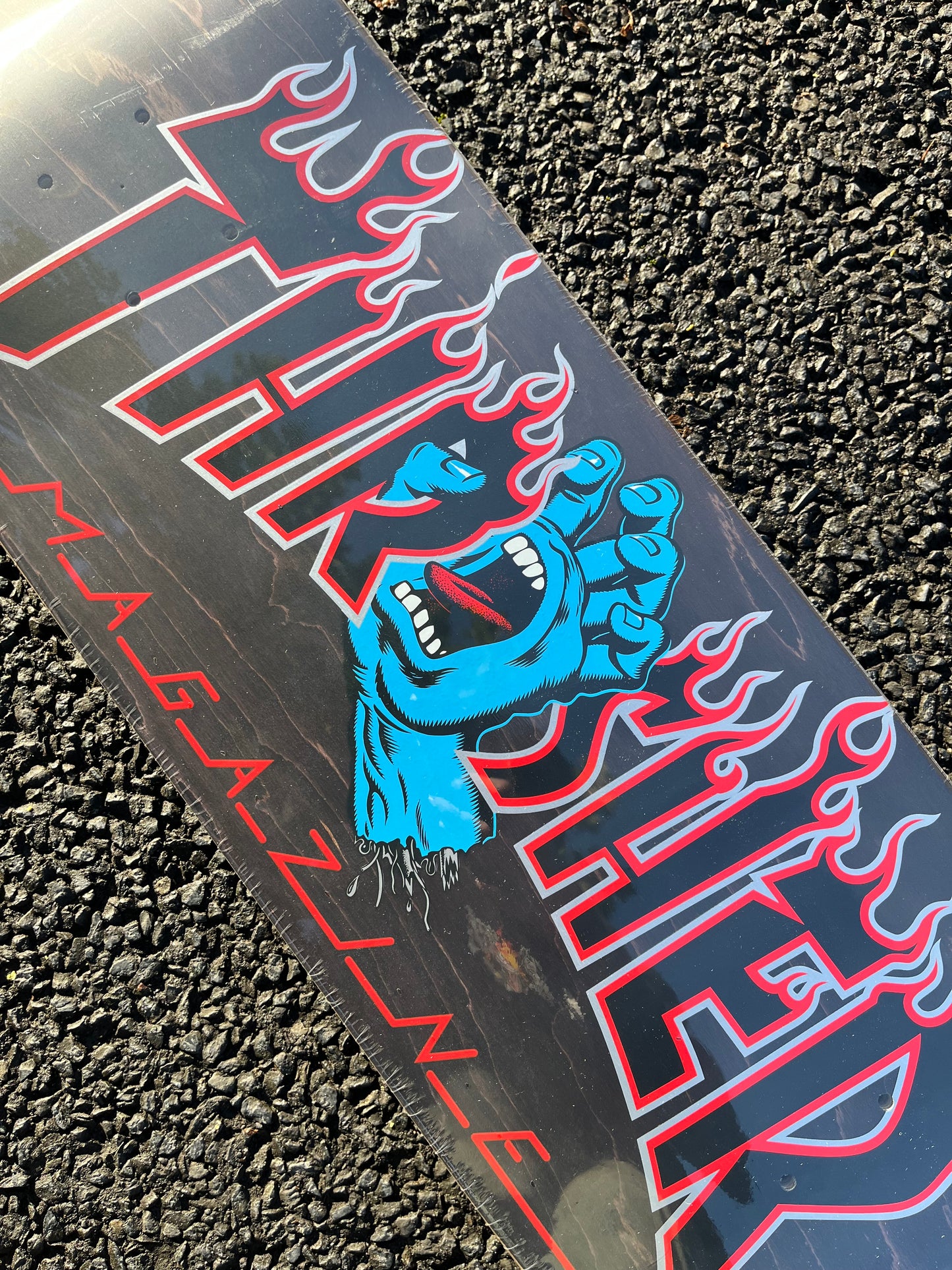 SANTA CRUZ x THRASHER - SCREAMING FLAME - BLACK - 8.5