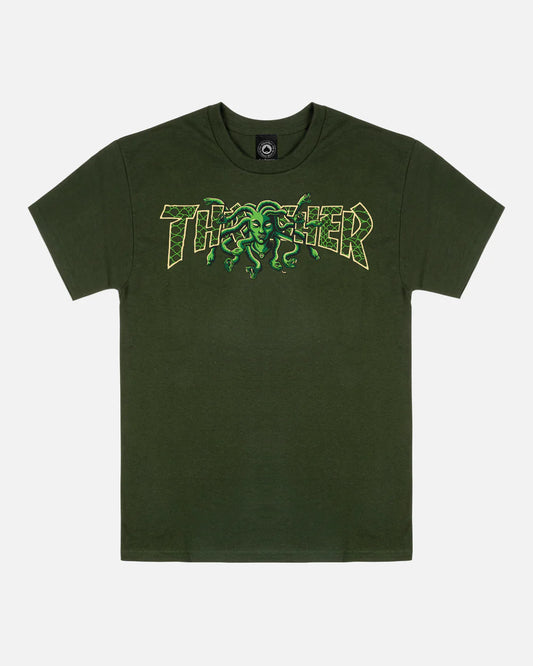 THRASHER - MEDUSA TEE - FOREST GREEN