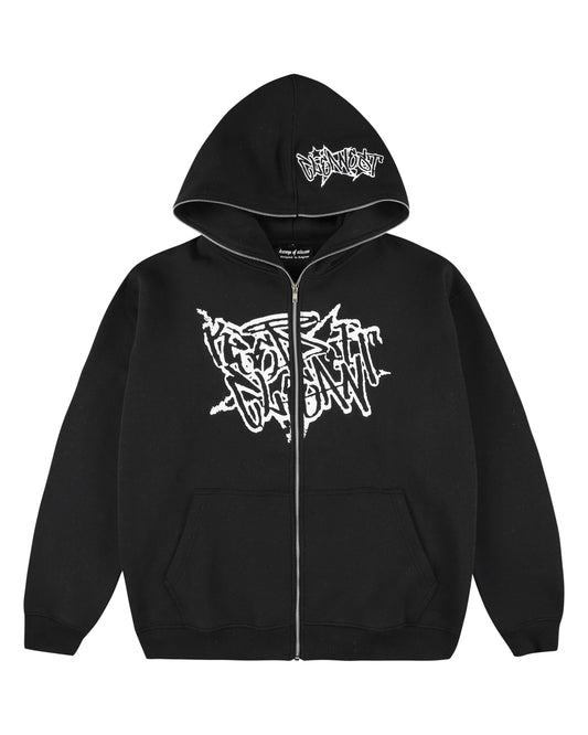KEEP IT CLEAN - STREETCODE FULL ZIP HOOD - BLACK
