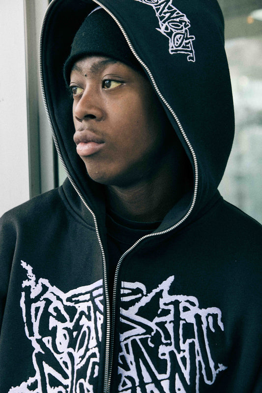KEEP IT CLEAN - STREETCODE FULL ZIP HOOD - BLACK