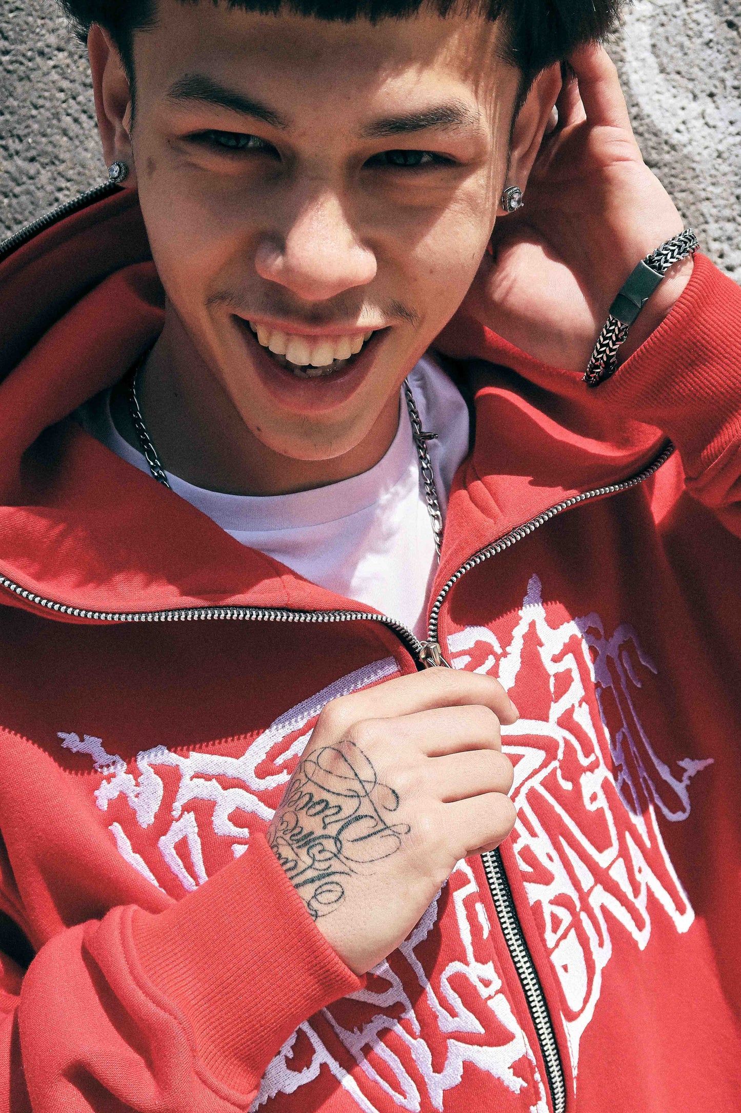 KEEP IT CLEAN - STREETCODE FULL ZIP HOOD - BLOODY RED